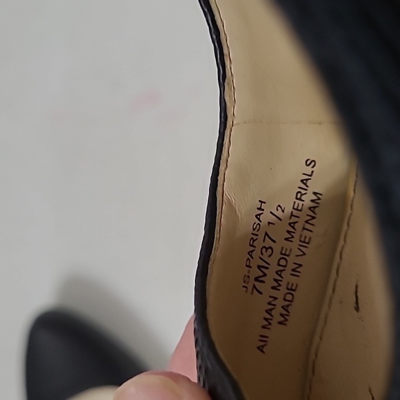 Jessica Simpson PARISAH black textured platform heels size 7 - Picture 11 of 13